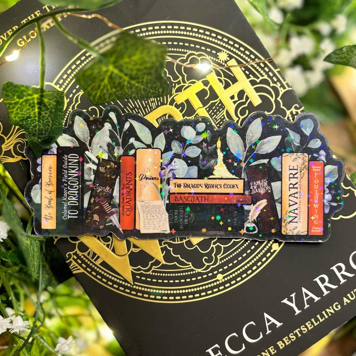 Awfullynerdy.co - Violet’s Bookshelf Fourth Wing Bookmark