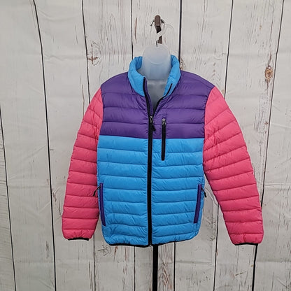 Club Room Size S Blue Pink Quilted Packable Puffer Jacket NWT
