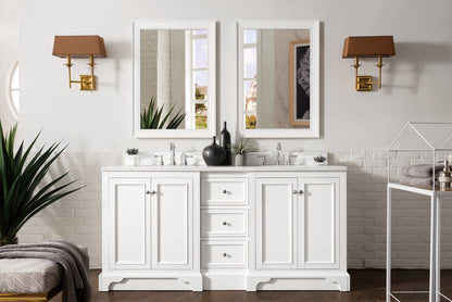 De Soto 72" Double Vanity Cabinet, Bright White