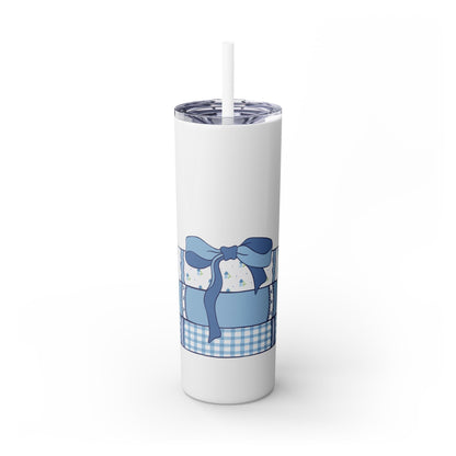 Customizable: Girly Book Club Skinny Tumbler with Straw, 20oz | Perfect for Events, Gifts, Coffee, and Summer Drinks