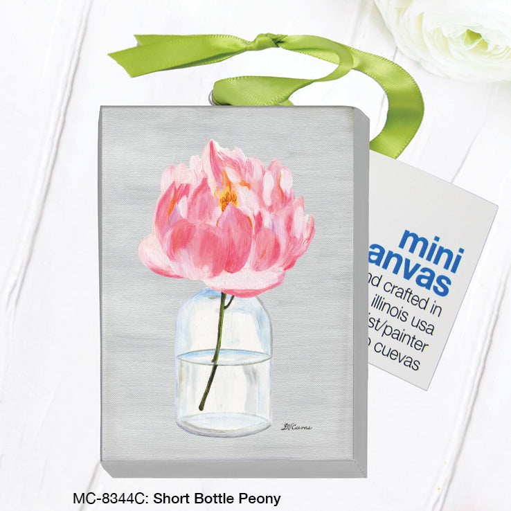 Short Bottle Peony, Mini Canvas (MC-8344C)