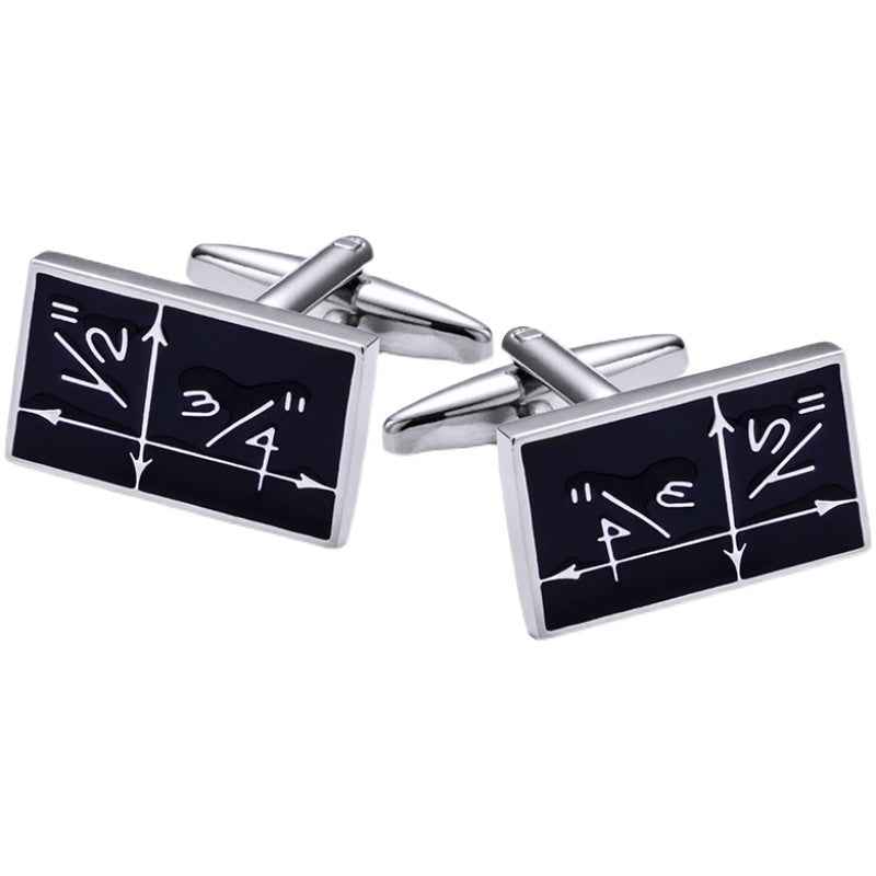 Copper Blue Cufflinks for Men - Elegant Enamel Design