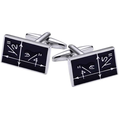 Copper Blue Cufflinks for Men - Elegant Enamel Design