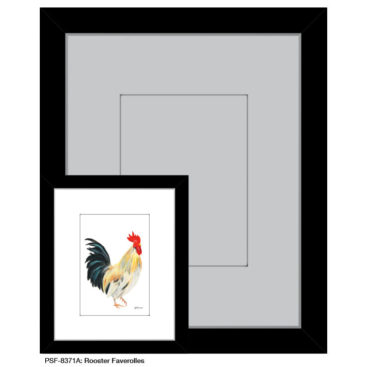 Rooster Faverolles, Print (#8371A)