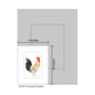 Rooster Faverolles, Print (#8371A)
