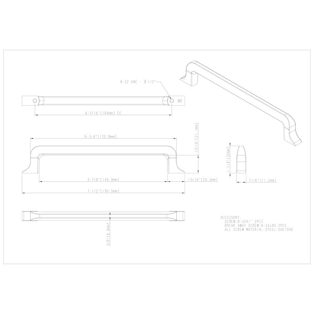 3" Center-to-Center Satin Nickel Callie Cabinet Pull