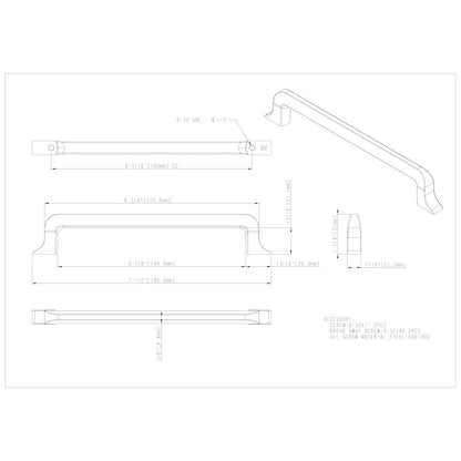 3" Center-to-Center Satin Nickel Callie Cabinet Pull