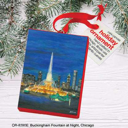 Buckingham Fountain at Night, Chicago, Ornament (OR-8390E)