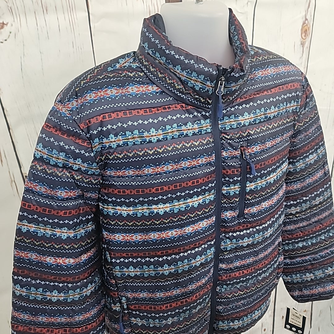Club Room Size M Blue Red Quilted Packable Puffer Jacket NWT