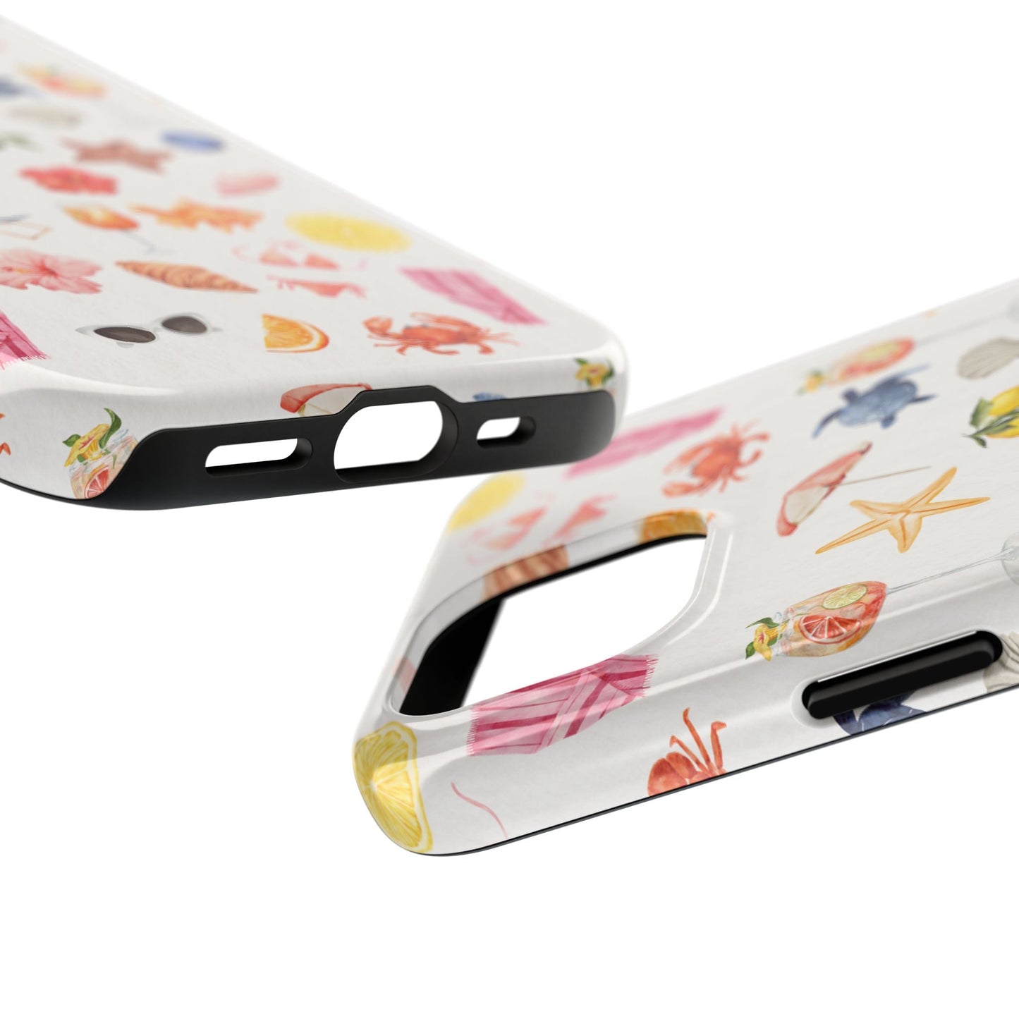 Customizable: Tropical Summer Phone Case, Vivid Coastal Design, Perfect Gift for Beach Lovers, Vacation Memories, Durable Tough Cases