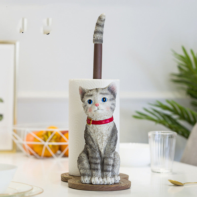 Tissue box animal face towel rack