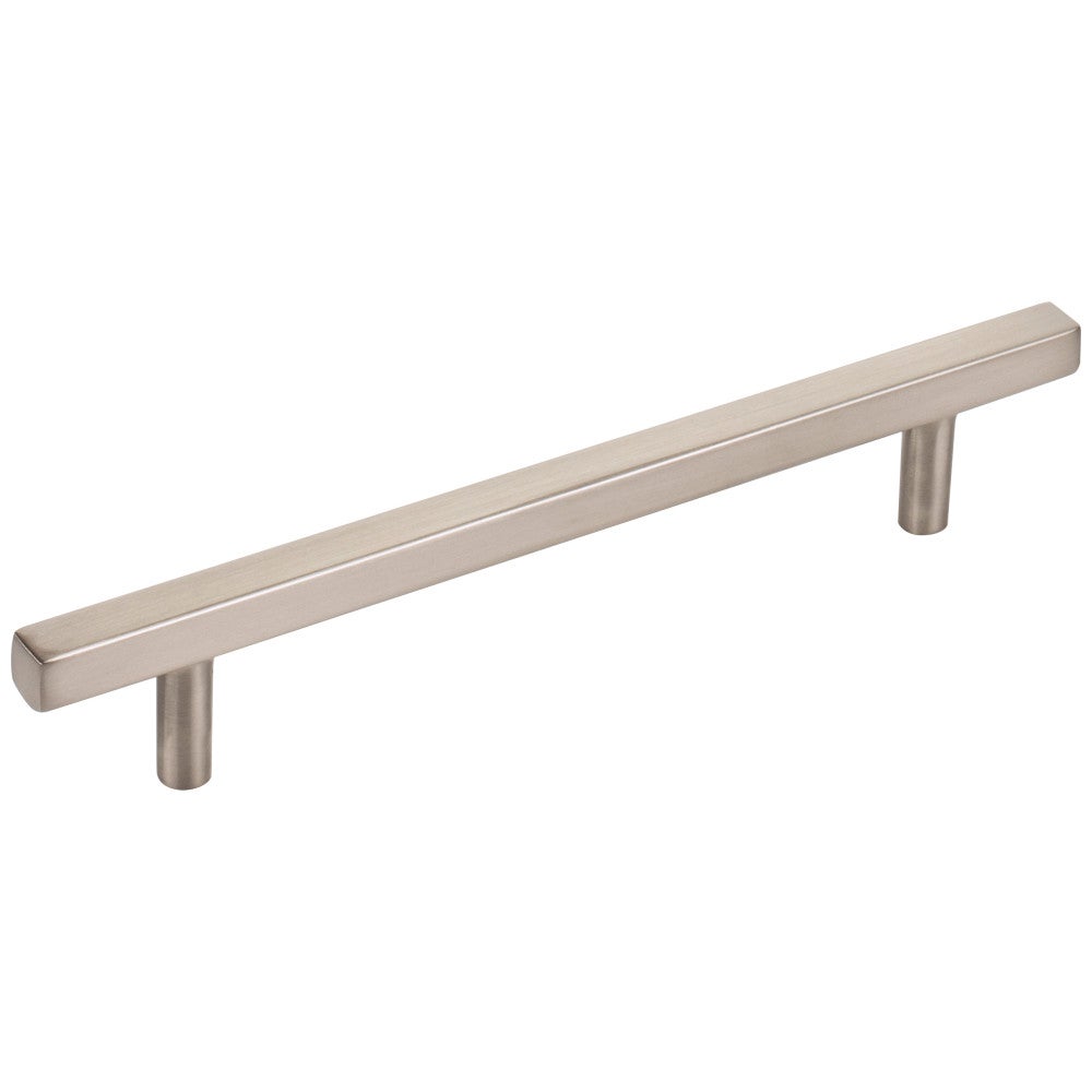 96 mm Center-to-Center Satin Nickel Square Dominique Cabinet Bar Pull