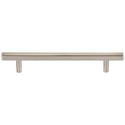 96 mm Center-to-Center Satin Nickel Square Dominique Cabinet Bar Pull