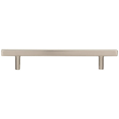 96 mm Center-to-Center Satin Nickel Square Dominique Cabinet Bar Pull