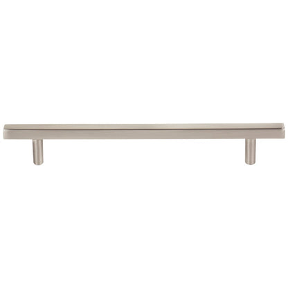 96 mm Center-to-Center Satin Nickel Square Dominique Cabinet Bar Pull
