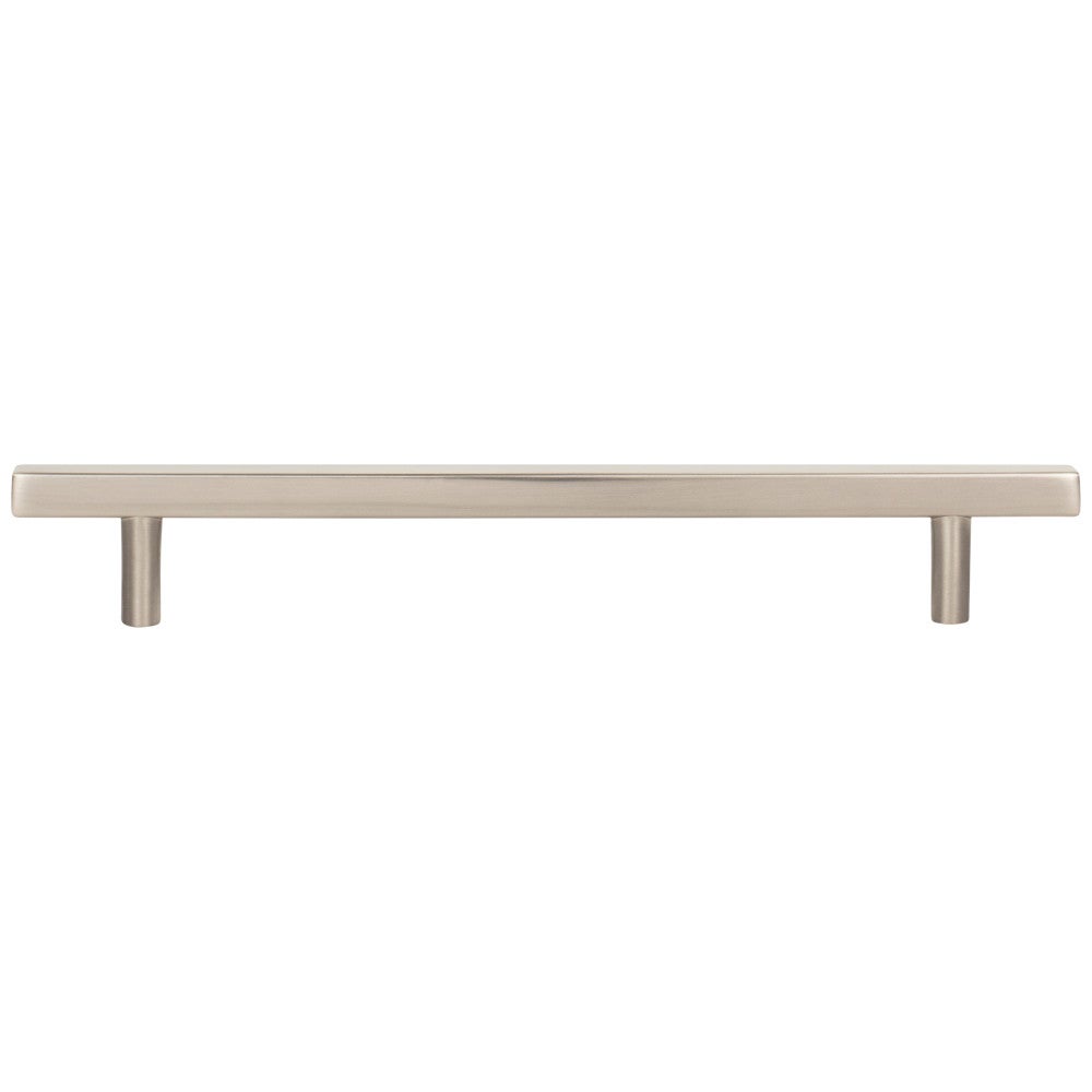 96 mm Center-to-Center Satin Nickel Square Dominique Cabinet Bar Pull