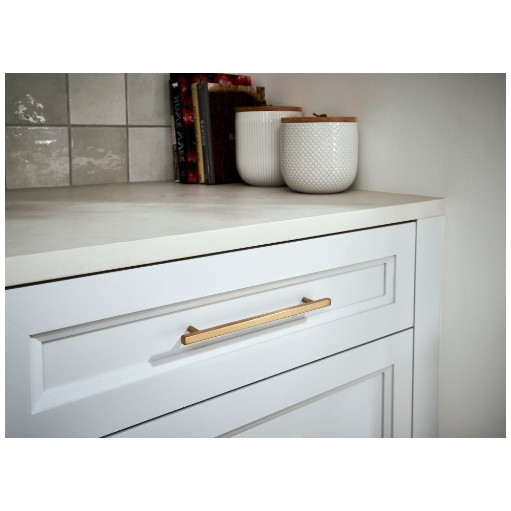 96 mm Center-to-Center Satin Nickel Square Dominique Cabinet Bar Pull