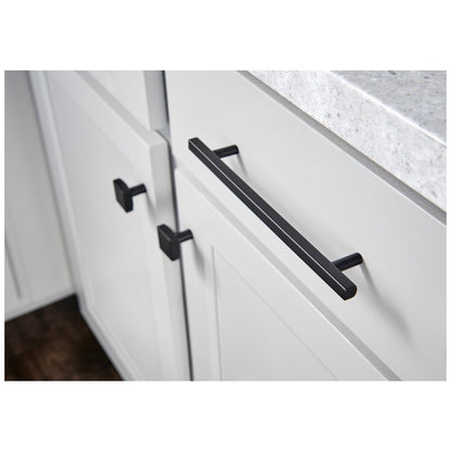 96 mm Center-to-Center Satin Nickel Square Dominique Cabinet Bar Pull