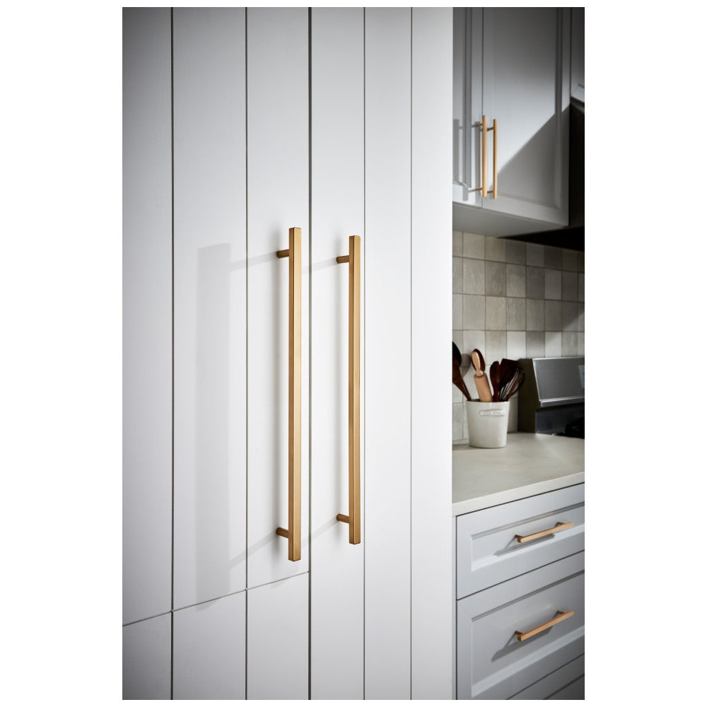 96 mm Center-to-Center Satin Nickel Square Dominique Cabinet Bar Pull