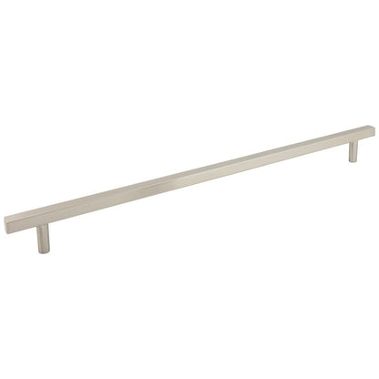 96 mm Center-to-Center Satin Nickel Square Dominique Cabinet Bar Pull