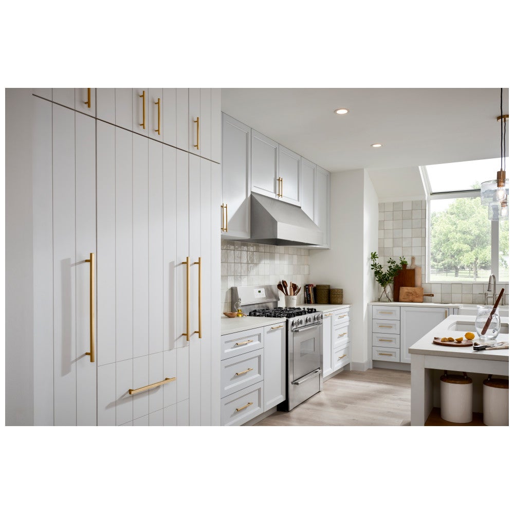 96 mm Center-to-Center Satin Nickel Square Dominique Cabinet Bar Pull