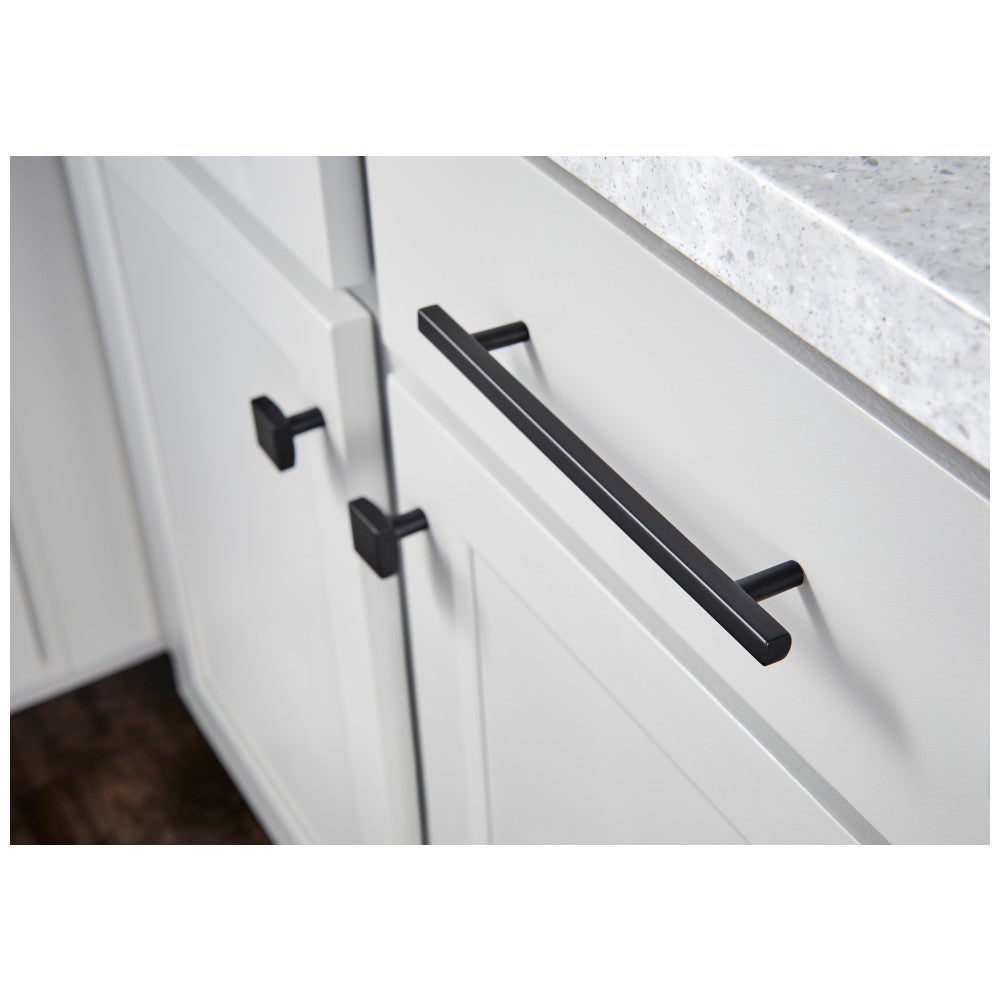 96 mm Center-to-Center Satin Nickel Square Dominique Cabinet Bar Pull