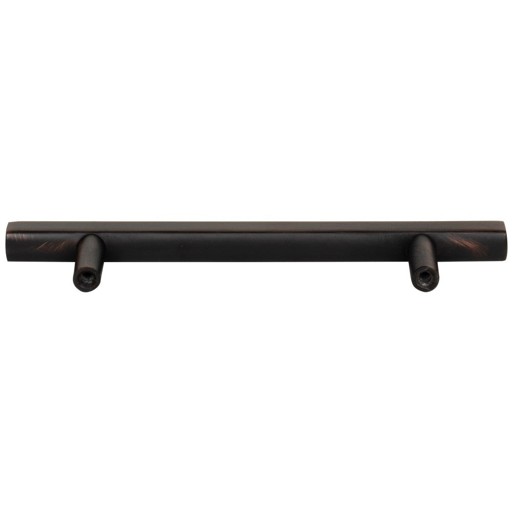 96 mm Center-to-Center Satin Nickel Square Dominique Cabinet Bar Pull