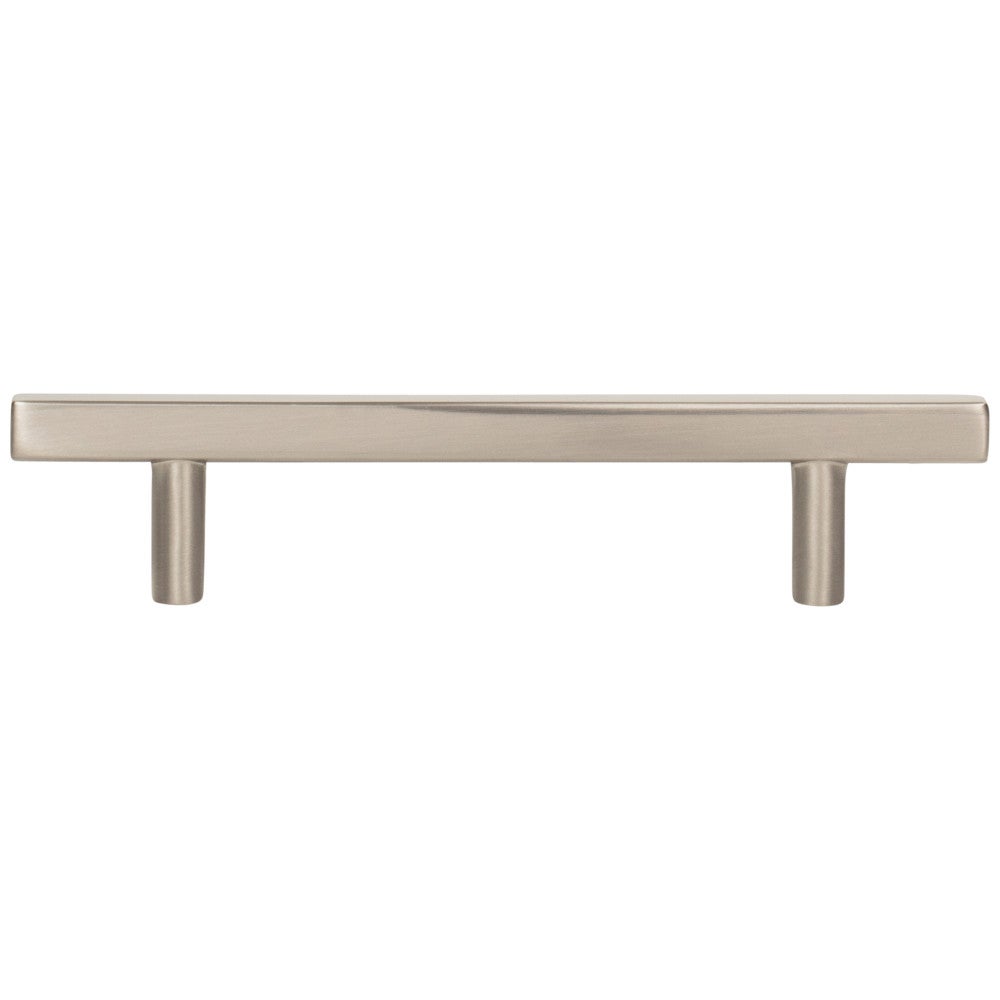 96 mm Center-to-Center Satin Nickel Square Dominique Cabinet Bar Pull