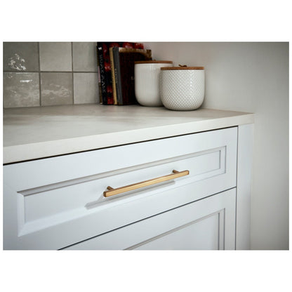96 mm Center-to-Center Satin Nickel Square Dominique Cabinet Bar Pull