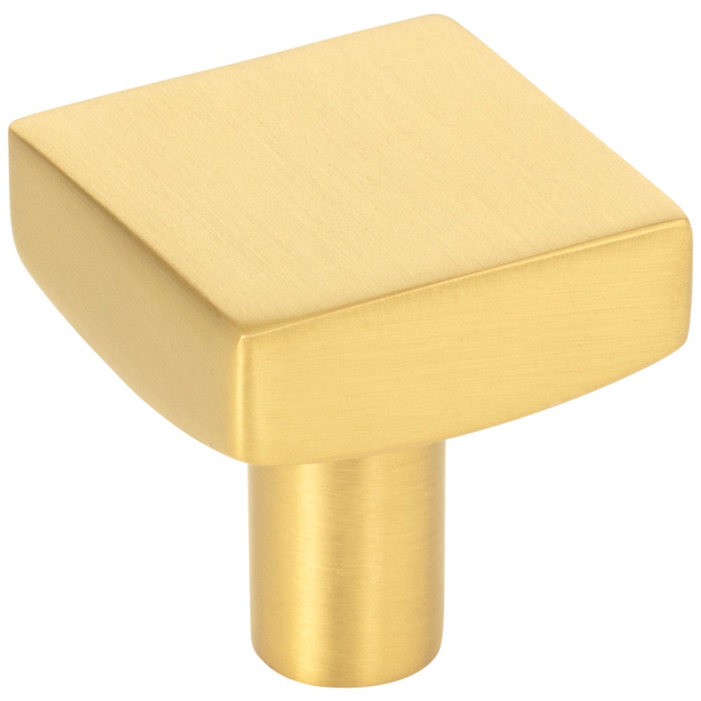 1-1/8" Overall Length Satin Nickel Square Dominique Cabinet Knob