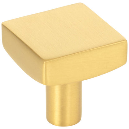 1-1/8" Overall Length Satin Nickel Square Dominique Cabinet Knob