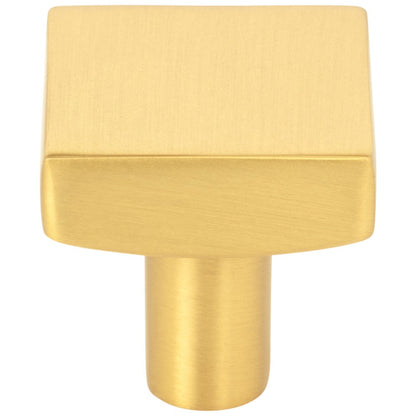 1-1/8" Overall Length Satin Nickel Square Dominique Cabinet Knob