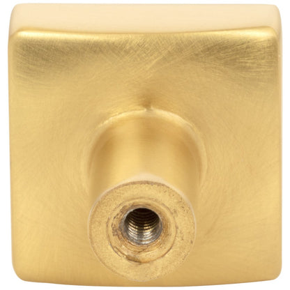 1-1/8" Overall Length Satin Nickel Square Dominique Cabinet Knob