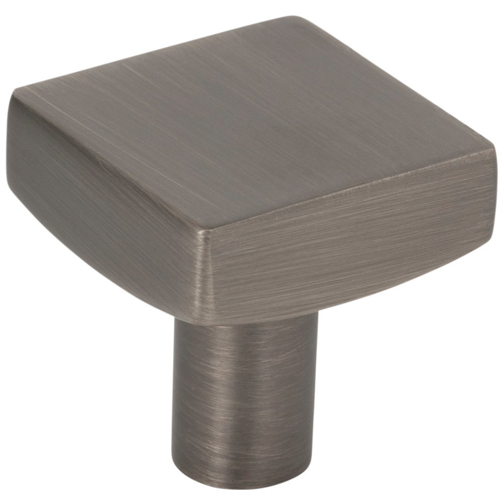 1-1/8" Overall Length Satin Nickel Square Dominique Cabinet Knob