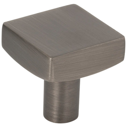 1-1/8" Overall Length Satin Nickel Square Dominique Cabinet Knob