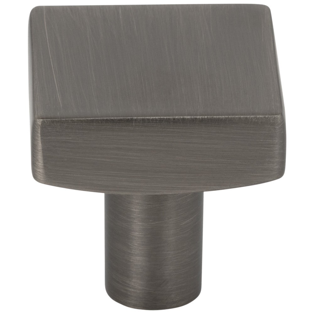1-1/8" Overall Length Satin Nickel Square Dominique Cabinet Knob