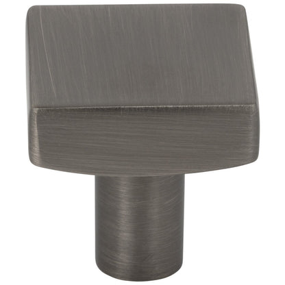 1-1/8" Overall Length Satin Nickel Square Dominique Cabinet Knob