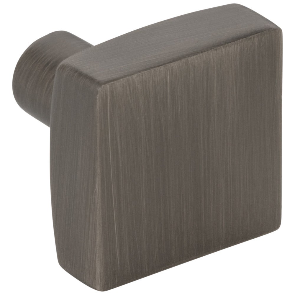 1-1/8" Overall Length Satin Nickel Square Dominique Cabinet Knob