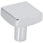 1-1/8" Overall Length Satin Nickel Square Dominique Cabinet Knob