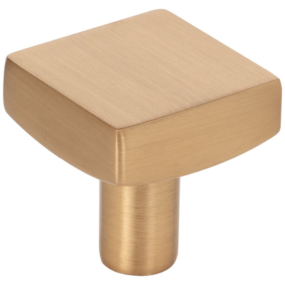 1-1/8" Overall Length Satin Nickel Square Dominique Cabinet Knob