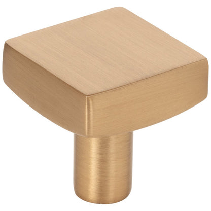 1-1/8" Overall Length Satin Nickel Square Dominique Cabinet Knob