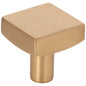 1-1/8" Overall Length Satin Nickel Square Dominique Cabinet Knob