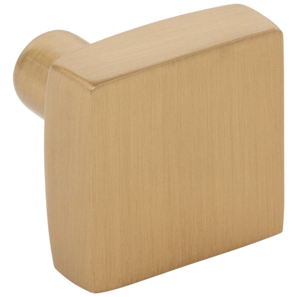 1-1/8" Overall Length Satin Nickel Square Dominique Cabinet Knob
