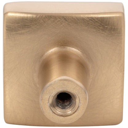1-1/8" Overall Length Satin Nickel Square Dominique Cabinet Knob