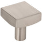 1-1/8" Overall Length Satin Nickel Square Dominique Cabinet Knob