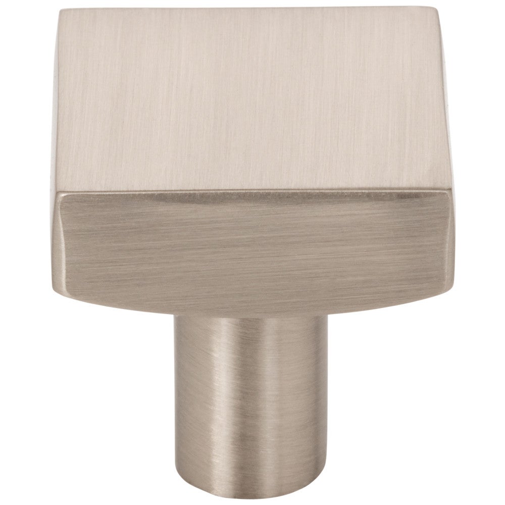 1-1/8" Overall Length Satin Nickel Square Dominique Cabinet Knob