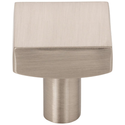 1-1/8" Overall Length Satin Nickel Square Dominique Cabinet Knob