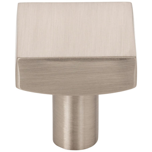 1-1/8" Overall Length Satin Nickel Square Dominique Cabinet Knob
