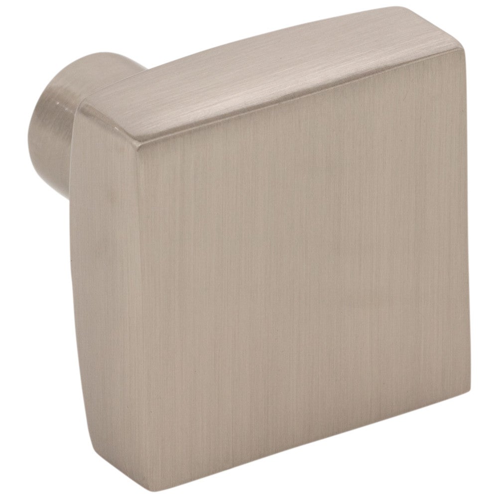 1-1/8" Overall Length Satin Nickel Square Dominique Cabinet Knob
