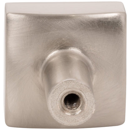 1-1/8" Overall Length Satin Nickel Square Dominique Cabinet Knob